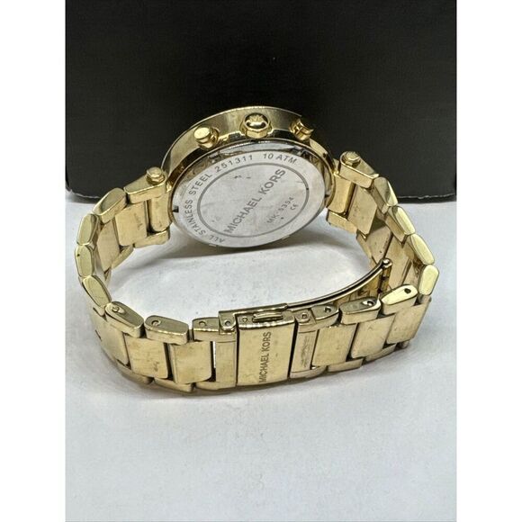 Michael Kors Parker MK5354 Women\'s Gold Stainless Steel Analog Dial Watch JNA232 main image 9